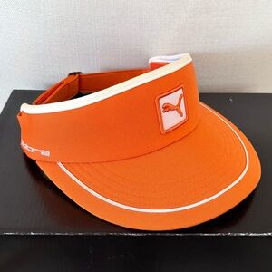 Vintage Puma x Cobra Golf Visor Rickie Fowler High Crown Vibrant Orange OSFA